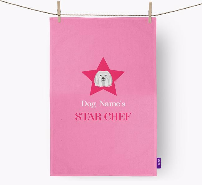 '{dogsName}'s Star Chef' - Personalized {breedFullName} Dish Towel